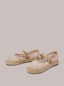 Styleloop Women's Buckle Design Casual Versatile Flat Shoes - Khaki - View 3