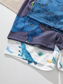 SHEIN Playful Pals Bộ 6 quần short tay ngắn in hình Vua Sư Tử dễ thương, phối màu bất đối xứng, phù hợp cho bé trai và bé gái mặc vào mùa hè, 3 màu sắc khác nhau cho nhiều lựa chọn hơn, thời trang và đáng yêu. - Nhiều màu - Xem 6