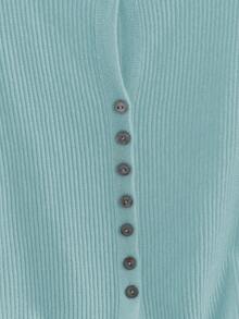 GlowEve New Arrival European Sexy And American Fashion Pastal Knit Sweater Golf Autumn - Baby Blue - View 5