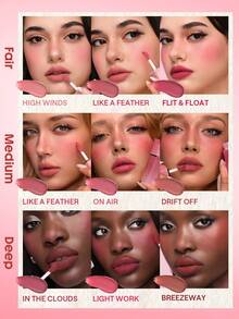 SHEGLAM Air Plush Lip & Cheek Cream-028 Light Work Multi-Use Liquid Blush And Lipstick Brand Beauty Makeup Face Paint Cosmetic For Women Girls Perfect For Spring Summer Ideal For Y2K Fancy Fashion Suitable For Birthday Mother'S Day Gift Rave Party Ready Best Color - 028 Light Work - View 5