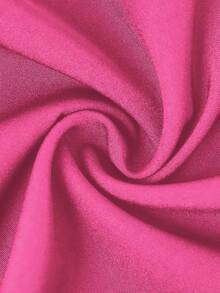 EMERY ROSE Women's Solid Color Button Casual Versatile Date Outing A-Line Skirt - Hot Pink - View 3