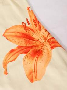 Sparklyn 夏季女童无袖长裙，色彩缤纷的水果印花，充满活力，修身剪裁，侧开衩下摆，非常适合外出和拍照！ - 彩色 - 查看 9