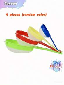 4 piezas Colador multifuncional de malla con mango - Perfecto para té, jugo, harina, leche de soja y talla grande - Utensilios y herramientas de cocina - Multicolor - Ver 9