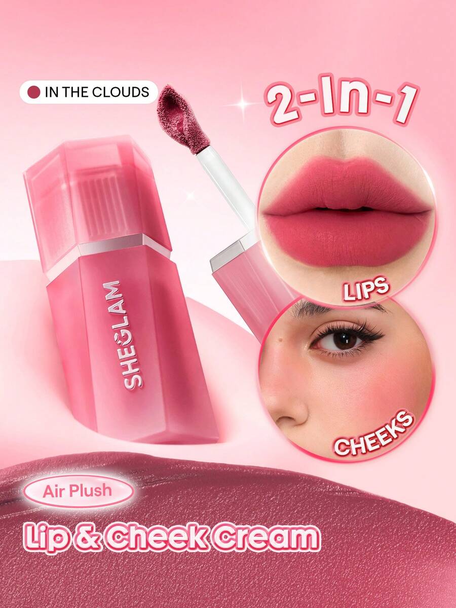 SHEGLAM Air Plush Kem MôI Và Má-211 In The Clouds PhấN Má HồNg DạNg LỏNg Và Son MôI ĐA NăNg ThươNg HiệU LàM đẹP Trang đIểM Mỹ PhẩM Cho Phụ Nữ Và Cô GáI HoàN HảO Cho MùA Hè MùA XuâN Lý TưởNg Cho Y2K ThờI Trang Sang TrọNg Phù HợP Cho Sinh NhậT NgàY CủA Mẹ Quà TặNg TiệC SẵN SàNg MàU SắC TốT NhấT - 211 In The Clouds - Xem 1