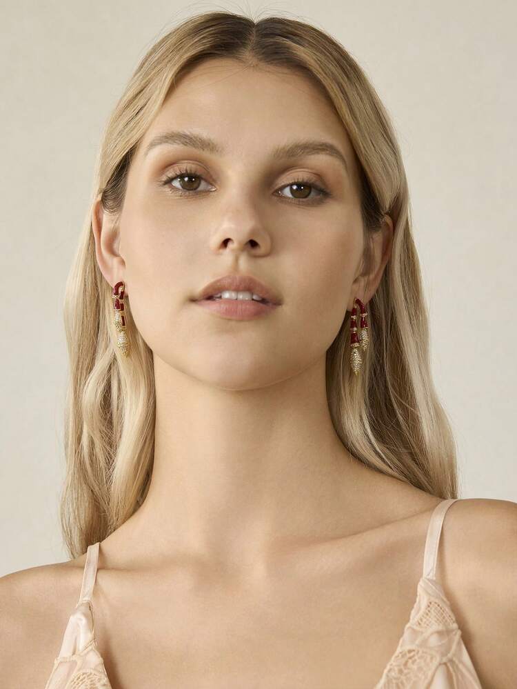 CHIC GREEN BAMBOO KNOT EARRINGS, QIPAO STYLE EARRINGS FOR WOMEN