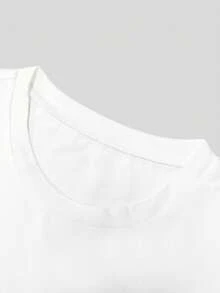 Resyla Áo thun rộng rãi thêu họa tiết hoa dại, chất liệu 100% cotton, thoải mái, cổ tròn, tay ngắn, thích hợp cho mùa hè. - trắng - Xem 3