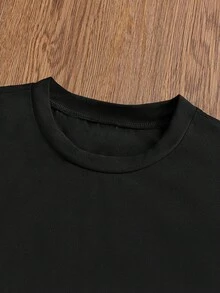 Manfinity Unisex Men's Screen Printed Foaming Black Short Sleeve T-Shirt - Black - View 4