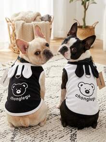 PETSIN Quần áo thú cưng mùa xuân mới, đồ dùng cho thú cưng, quần áo cho thú cưng, áo ba lỗ cho chó, áo thun cho mèo, trang phục cho gấu bông, trang phục cho động vật nhỏ, áo ba lỗ thường ngày mát mẻ, quần áo cho chó, quần áo cho mèo, áo ba lỗ hai mùa xuân hè mới. - Nhiều màu - Xem 3