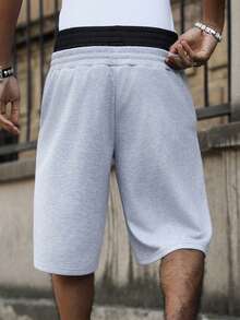 PAVTROS Men's Contrast Trim Drawstring Waist Slant Pocket Casual Sweatpants, Spring/Summer Wide Leg - Multicolor - View 2