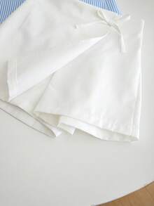 Emery Rose Kids 2件套少女梭织纯色条纹休闲短裤套装 - 彩色 - 查看 8