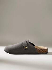 Solecia Women's Fashion Platform Slippers, Round Toe Square Buckle Decorative Spring Shoes, Suitable For Spring, Easter, Christmas - Dark Grey - View 4