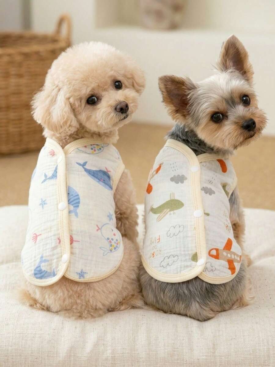 宠物春季新款狗狗服装 动物用品 宠物服装 狗狗背心 猫咪T恤 泰迪熊套装 小型动物服装 休闲酷炫背心 狗狗服装 猫咪服装 春夏两季新款背心