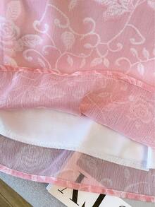 Resyla 女士优雅印花无袖衬衫，夏季 - 彩色 - 查看 3