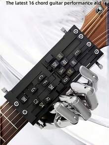 Guitar Learning Aids With 16 Chords, Ergonomic Bridge Puller | Basic Guitar Maintenance Tools For Acoustic And Electric Guitars, Bass, And Ukulele - Black - View 6