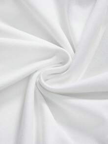 ROMWE Vintage Anime Heroine Graphic Sexy Asymmetrical Shoulder Music Festival T-Shirt For Women - White - View 4