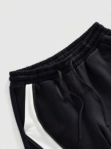 ROMWE MEN Quần short thường ngày màu sáng, tiện dụng. - Đen và trắng - Xem 3