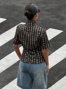 Muchica 女士黑色梭织轻薄外套 - 黑色 - 查看 2