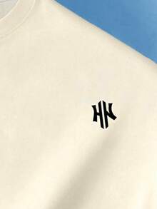 Manfinity Joysei Áo thun nam cổ tròn tay ngắn in chữ, kiểu dáng thường ngày, đa năng. - Nhiều màu - Xem 4