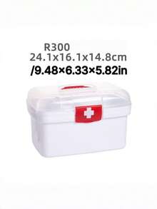 1 Large Multi-Layered Compartmented Portable Medical Box For Home Use, Ideal For Storing Medicines And Emergency Supplies. It's Also A Small Medicine Box For First Aid Purposes. - Multicolor - View 7