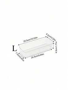 Caja de almacenamiento con cajones de escritorio con divisiones incorporadas, conveniente para organizar artículos de papelería y necesidades diarias en dormitorios estudiantiles; Caja de almacenamiento apilable transparente, disponible en varios tamaños; Caja de almacenamiento de escritorio, adecuada para estudiar, decoración de vacaciones, decoración de habitaciones, protección solar, viajes y otras ocasiones - transparente - Ver 18