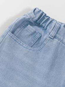 SHEIN Quần jeans nam tuổi teen, kiểu dáng ống đứng cổ điển, màu kaki bạc màu, chất liệu denim không co giãn, giặt mài tạo hiệu ứng bạc màu, phù hợp cho các hoạt động thường ngày, dạo phố, đi học, đi chơi cuối tuần, hoạt động ngoài trời, có thể phối cùng áo hoodie, áo khoác quân đội, giày thể thao. - Rửa nhẹ - Xem 6
