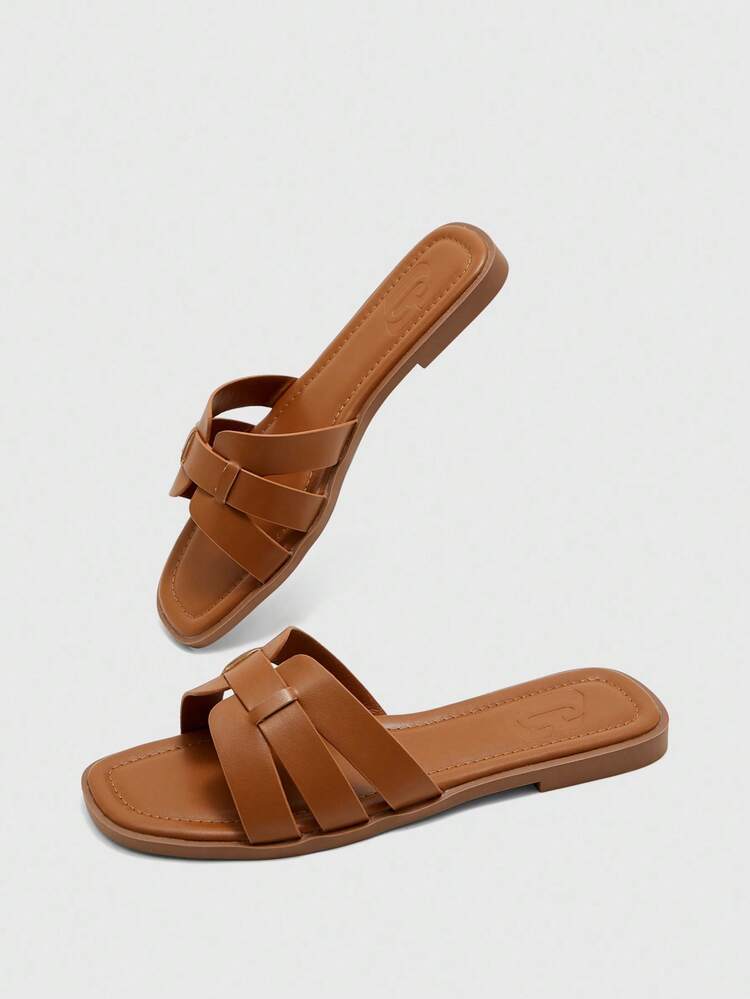 CUCCOO BIZCHIC Summer New Brown Beach Vacation Casual Women's Flat Sandals