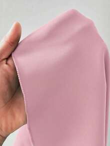 Maweii Plus Size Elegant Solid Color Ruffle Off-Shoulder Waist Tie Dress, Summer Holiday Dusty Pink - Pink - View 6