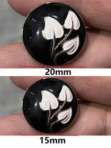 10 Buah Kancing Mewah Rhinestone 15/20mm untuk Pakaian, Bahan Jahit, Aksesoris Jahit, Kancing Jaket Wanita, Kancing Mantel, Kancing Lebah - MultiWarna - View 3