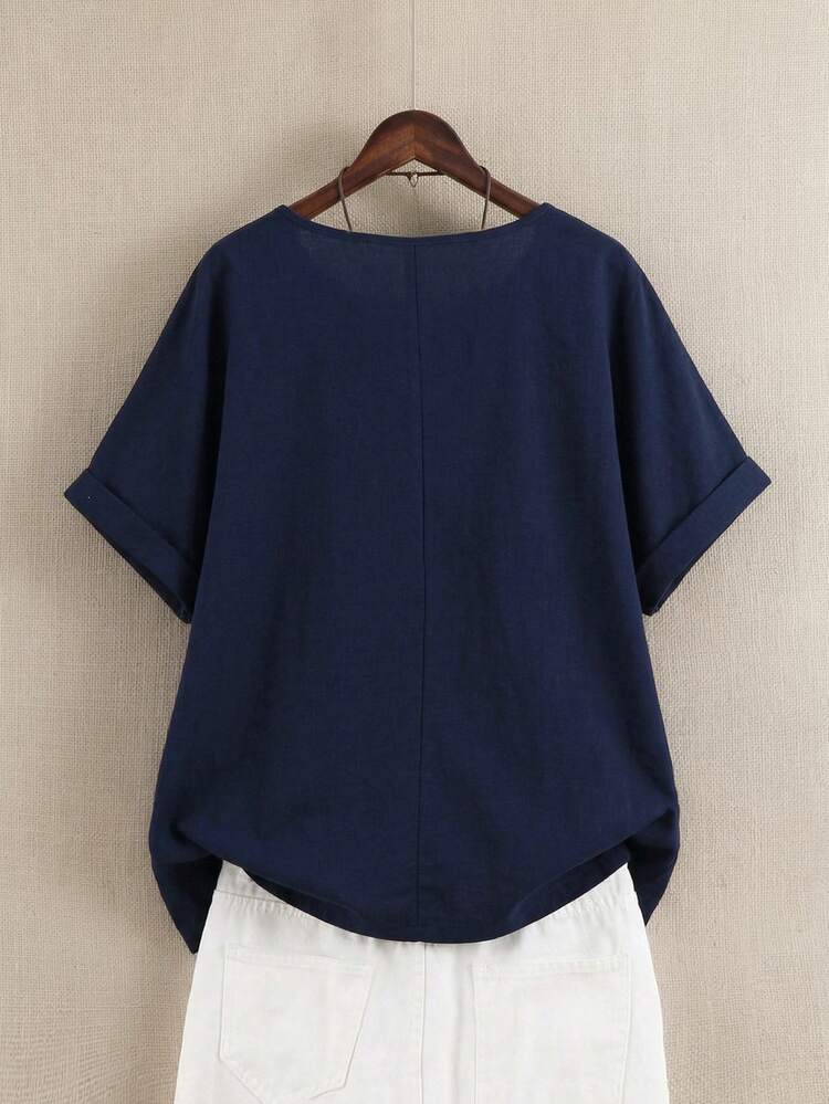 Plus Size Women Summer Casual Vacation Daily Commute Dragonfly Print Batwing Sleeve Loose Blouse Summer Summer Outfits Spring Clothing Spring Outfit Festival Outfits For Women Beach Outfit For Women Vacation Outfits Women Holiday Outfits For Women Summer Holiday Outfits Country Concert Outfit Women's Country Clothing