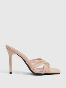 CUCCOO SZL Sandalias de tacón alto para mujer, cómodas y elegantes para citas, fiestas y el trabajo - Desnudo - Ver 2