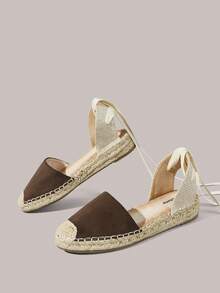 Styleloop Một món đồ không thể thiếu cho thời trang nữ phóng khoáng, thoải mái và giản dị, giày bệt nữ với quai bằng da lộn có thể điều chỉnh và đế dày giúp tăng chiều cao. - Nâu đậm - Xem 4