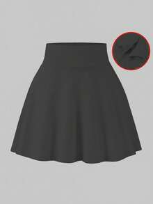 SHEIN 女童休闲百搭运动芭蕾舞紧身裤裙 - 灰色 - 查看 6