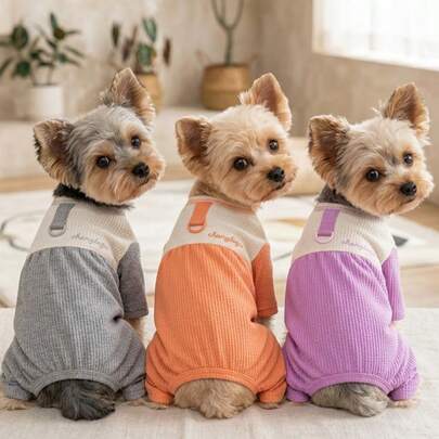 PETSIN Pet Clothing, Dog Clothing, Cat Four Legged Clothing, Casual Overalls, Spring And Summer New Small Animal Overalls, Traction Buckle Jumpsuit, Pet Supplies, Casual Overalls