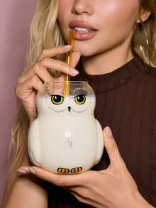 HARRY POTTER X SHEIN 1Pc 28.75oz/850ml Cute Cartoon Pattern Printed Borosilicate Glass Mug, Cold And Heat Resistant, Suitable For Milk, Juice, Coffee, Etc - Clear - View 2