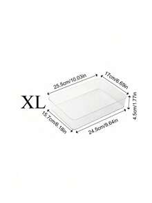 Caja de almacenamiento con cajones de escritorio con divisiones incorporadas, conveniente para organizar artículos de papelería y necesidades diarias en dormitorios estudiantiles; Caja de almacenamiento apilable transparente, disponible en varios tamaños; Caja de almacenamiento de escritorio, adecuada para estudiar, decoración de vacaciones, decoración de habitaciones, protección solar, viajes y otras ocasiones - transparente - Ver 14