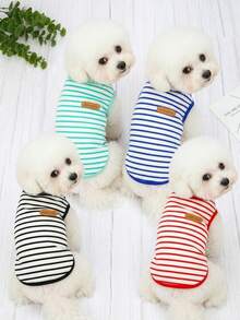 PETSIN 宠物春季新款狗狗服装 动物用品 宠物服装 狗狗背心 猫咪T恤 泰迪熊套装 小型动物服装 休闲酷炫背心 狗狗服装 猫咪服装 春夏两季新款背心 - 彩色 - 查看 2