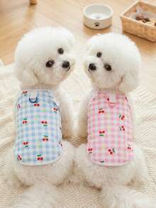 PETSIN 宠物春季新款狗狗服装 动物用品 宠物服装 狗狗背心 猫咪T恤 泰迪熊套装 小型动物服装 休闲酷炫背心 狗狗服装 猫咪服装 春夏两季新款背心 - 彩色 - 查看 1