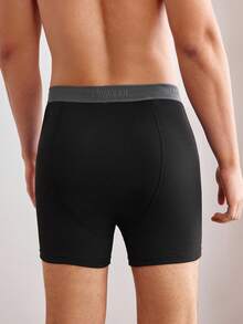 EasyFave Celana Harem Longgar Kasual Warna Kontras untuk Pria, Cocok untuk Musim Panas - Hitam dan Putih - View 2