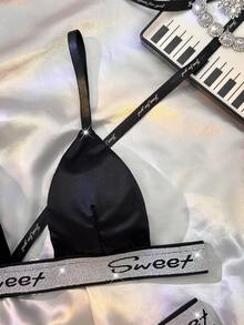 Bộ đồ lót nữ 2 món thời trang, quyến rũ và gợi cảm - màu đen - Xem 8
