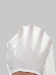 ROMWE Plus Size Women Sheer Shoulder Minimalist Versatile Blouse - White - View 5