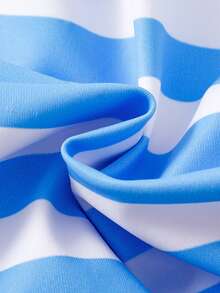 SHEIN 1件装 男童休闲街头风恐龙印花拼接袖连体针织泳衣 - 彩色 - 查看 8