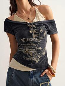 Bohemela 女士度假针织露背吊带T恤，春夏款 - 黑色 - 查看 6