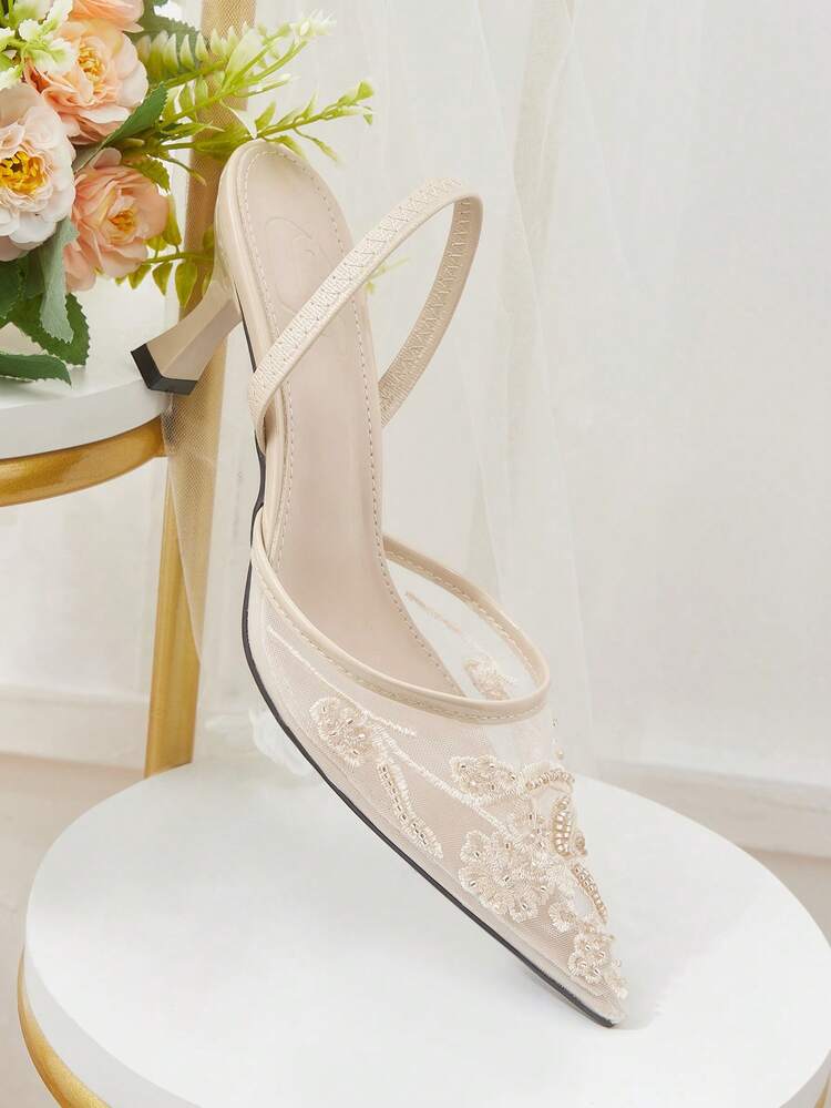 CUCCOO HITCHD Women's Fashionable Black Floral Elegant High Heel Party Sandals For Christmas