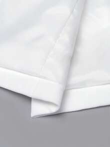 Manfinity Bizformal Men's Minimalist Solid Color Suit Jacket And Trousers Set Wedding Groom Suit White And Black Wedding Jacket, Men Clothing Two Pieces Wedding Suit Groom Outfit, Weekend Trips, Outdoor Activities, Travel Expeditions, Relaxed Work Environments Or Semi-Formal Occasions, Boyfriend/Husband Gift, Anniversary/Birthday Gift Party Summer Vacation Holiday New Years Wedding Valentine's Day Tuxedo Suit - Black and White - View 6