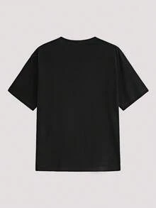 Open Phase Camiseta negra con gráfico estético y perro divertido - Negro - Ver 2