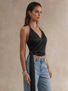 Glamine 女士上衣 - 黑色 - 查看 5