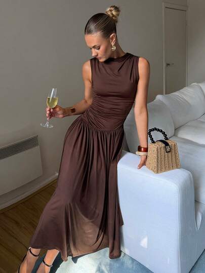 Lavishia Đầm dài thanh lịch, thoải mái dành cho nữ, phù hợp cho mùa xuân/hè, đi nghỉ mát và hoạt động ngoài trời, đầm màu cà phê giúp tôn dáng, đầm hè, đầm maxi màu nâu, đầm thanh lịch màu nâu, đầm dự tiệc cưới màu nâu, đầm dự tiệc lễ Phục sinh, đầm đi biển, đầm dự đám cưới và sự kiện, đầm nghỉ mát, đầm xếp ly, đầm màu nâu sô cô la, đầm dài, đầm nghỉ mát, trang phục thanh lịch cho nữ, đầm mới nhất, đầm nữ, trang phục trang trọng, đầm nữ, đầm thanh lịch, đầm cổ điển, đầm sang trọng dành cho nữ.
