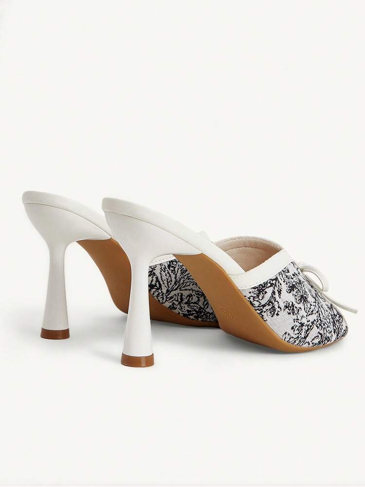 CUCCOO CHICEST Women Shoes New Retro Pattern High-Heeled Sandals Women's Sexy Open-Toed Bow Wear High Heels Summer Shoes