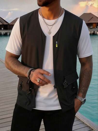 Manfinity Homme 男士纯色简约休闲无袖背心