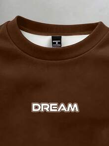 Manfinity Joysei Men's Casual Colorblock Print Short Sleeve T-Shirt - Brown - View 3